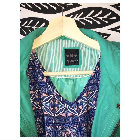 Aqua Toggle Fastener Jacket by Yessica - Picture 2 of 8